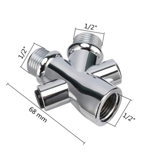 1 Đầu Tắm Bộ Chia Nước 1 / 2 "Nam / Nữ Ren 3 Chiều Nhựa Lắp
