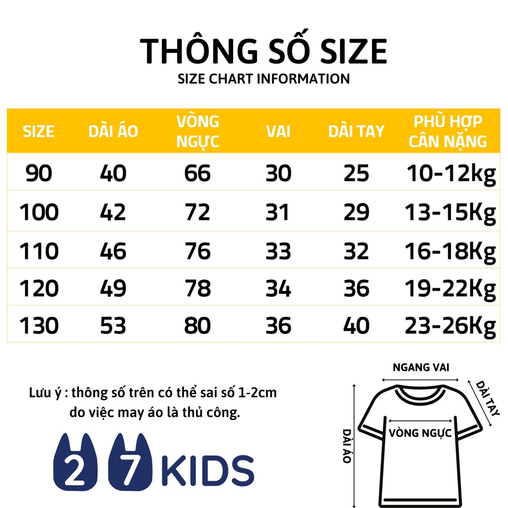 Áo sơ mi bé trai ngắn tay 27Kids WELLKIDS áo cổ bẻ đi biển nam cho trẻ từ 2-8 tuổi BSSH1