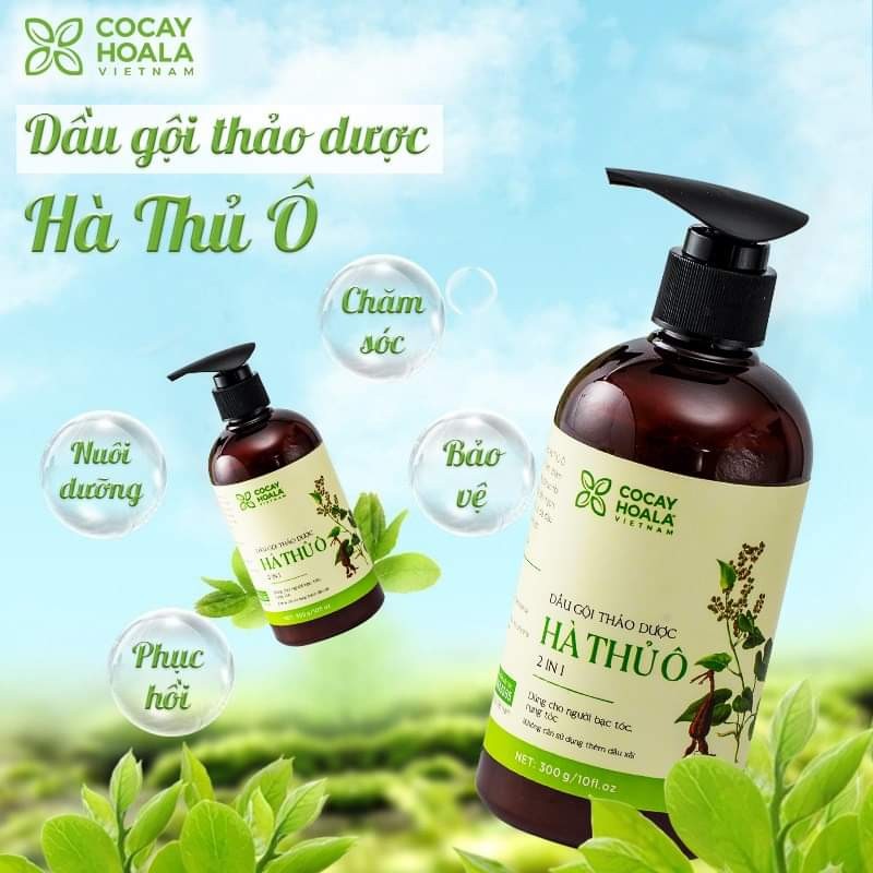 🥀🥀🥀Dầu Gội Thảo Dược Hà Thủ Ô 2IN1 Dưỡng Tóc Chắc Khỏe (Cỏ Cây Hoa Lá)