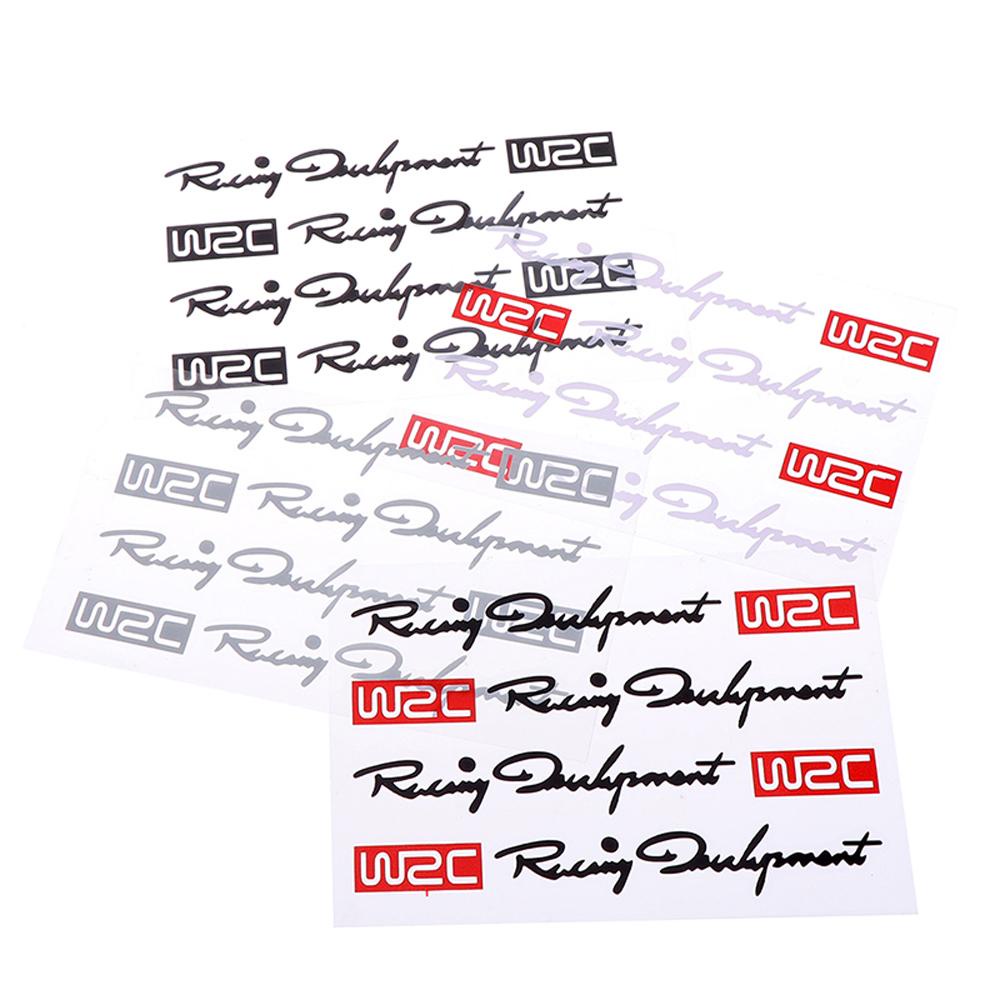 REBUY1 Set 4 Miếng Dán Decal Trang Trí Tay Nắm Cửa Xe Ô Tô Chữ WRC World Racing