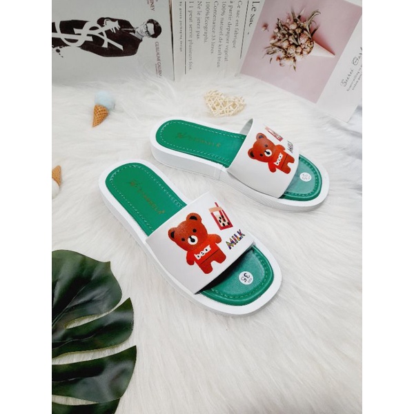 Dép Bánh Mỳ Gấu Trà Sữa Đủ Màu Đủ Size bm_gau