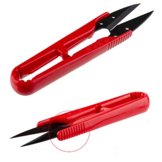 Vỉ 12 Cây Kéo Cắt Bấm Chỉ May Thêu DG107 Đỏ Siêu Sắc Bén Hàng Loại 1