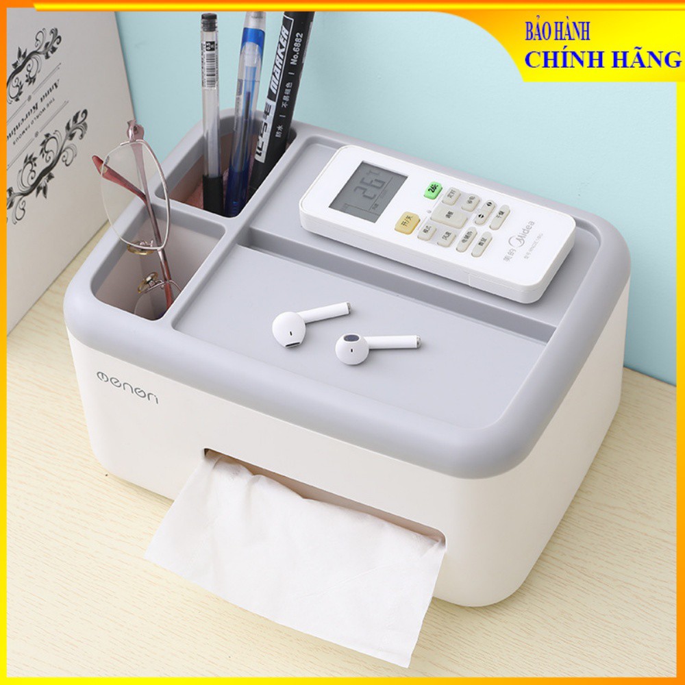 Hộp đựng khăn giấy Menon-HT005 để bàn lấy giấy từ 2 phía, đa năng - Mẫu mới