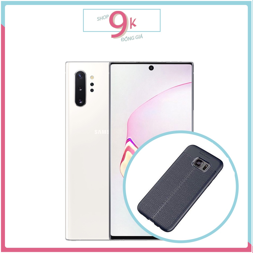 Ốp đen dẻo vân da cho SAMSUNG NOTE 10 PLUS