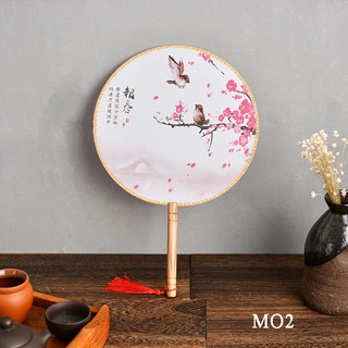 Quạt tròn cổ phong cung đình tranh thuỷ mặc