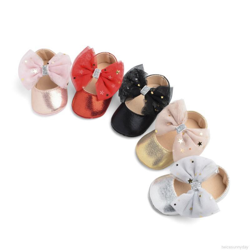 ☀ sunny ღ Baby Girls Mesh Bowknot Flats Breathable Anti-Slip Casual Shoes