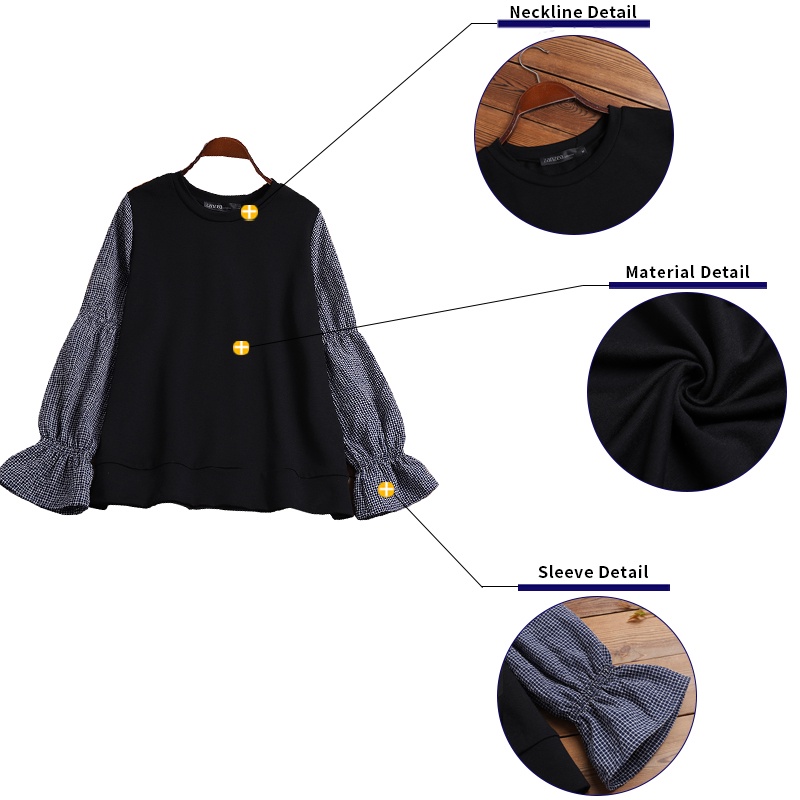 Áo kiểu ZANZEA tay dài hoạ tiết caro thời trang nữ tính thanh lịch cho nữ