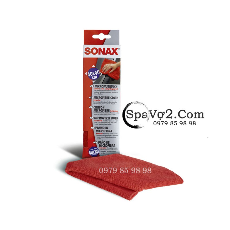 Combo nước rửa xe và khăn lau xe đa năng SONAX Gloss Shampoo Concentrate. SONAX Microfibre cloth exterior