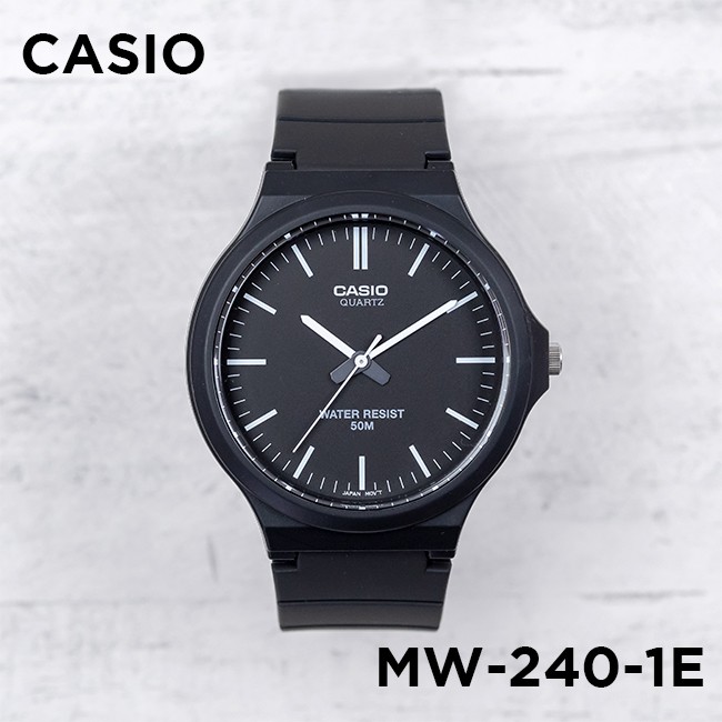 Đồng hồ nam dây nhựa Casio Standard chính hãng Anh Khuê MW-240-1EVDF