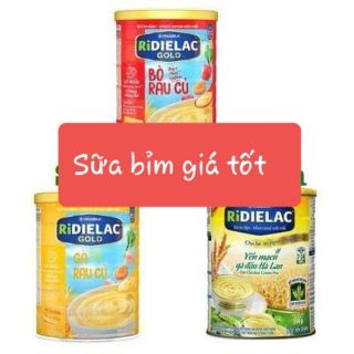 Bột ăn dặm Ridielac hộp thiếc 350g đủ vị cho bé