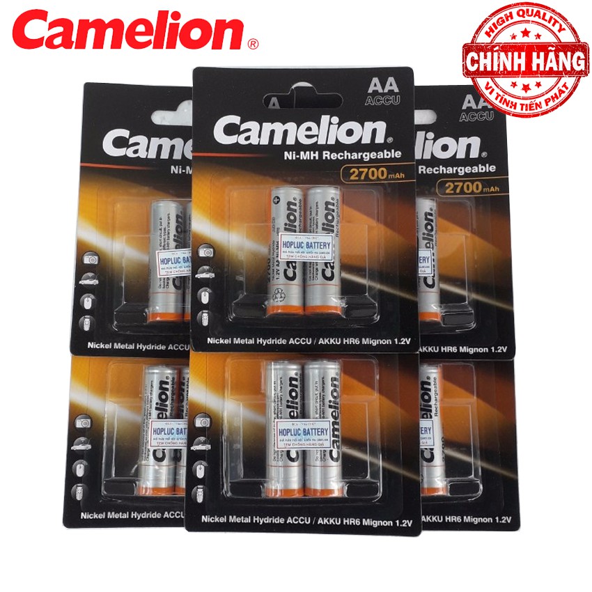 Bộ 10 Pin Sạc AA (2A) Camelion Ni-MH Rechargeable Accu 2700mAh - 1.2V (Cam)