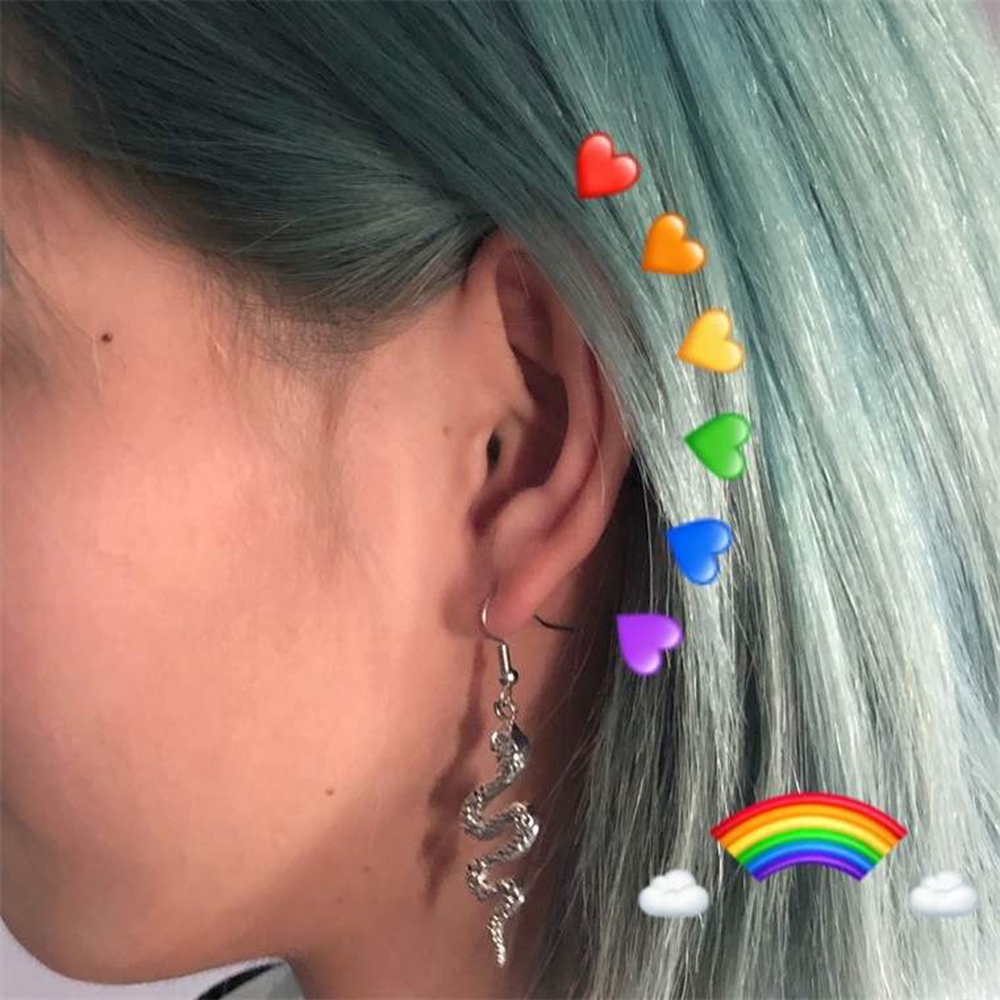 Khuyên tai dáng dài hình rắn thời trang retro cho nữ