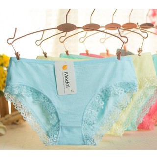 Combo 10 quần lót nữ viền ren chất cotton cao cấp MODAL