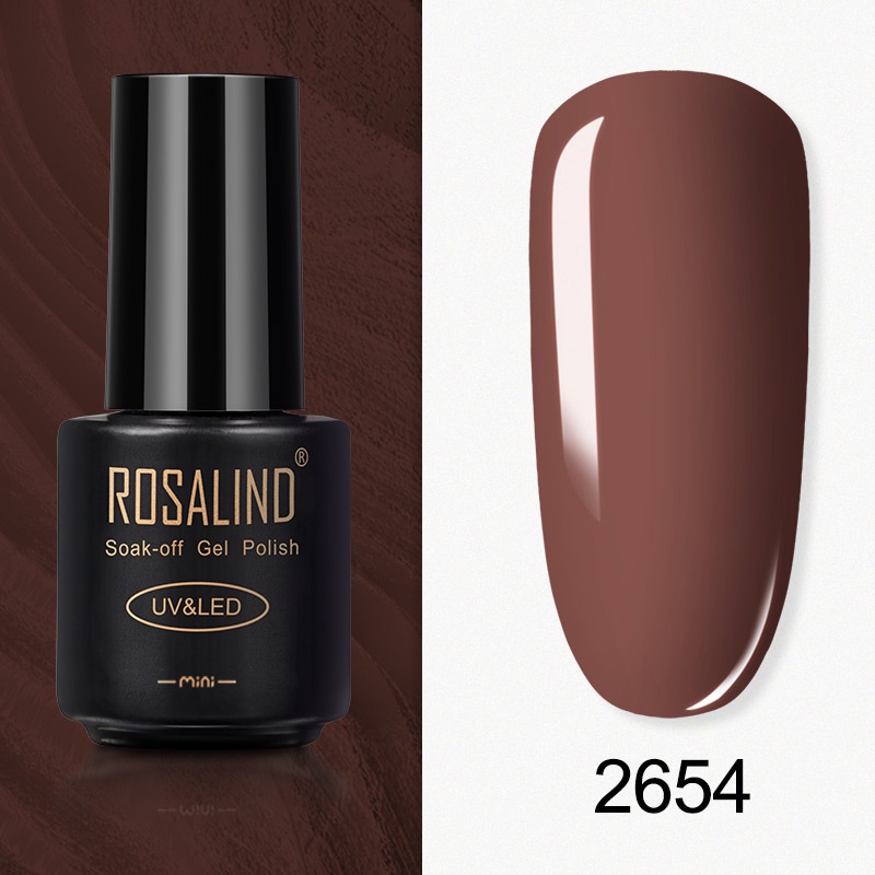 Gel sơn móng tay ROSALIND màu nâu 7ml