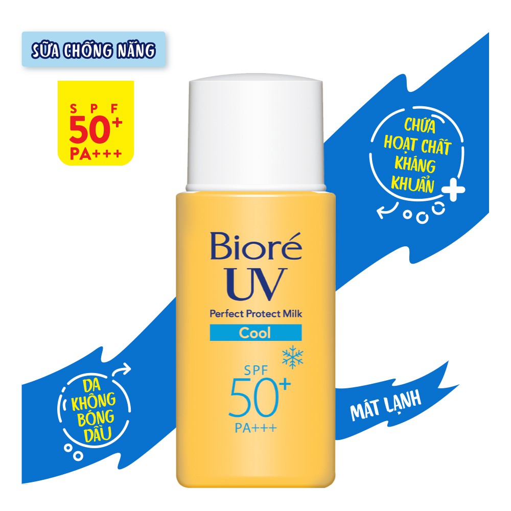 Bioré Sữa Chống Nắng Bảo Vệ Hoàn Hảo MÁT LẠNH Biore UV SPF50+/PA+++ 25ML