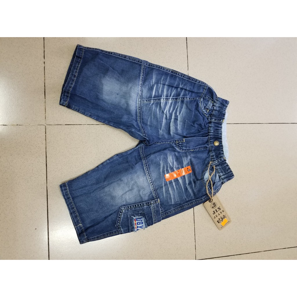 Quần lửng jean cotton cao cấp phối túi size đại