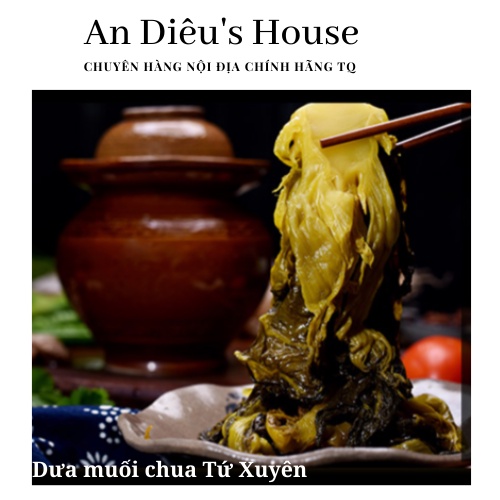 Dưa muối chua cay Tứ Xuyên gia vị nấu cá dưa chua gói 208g