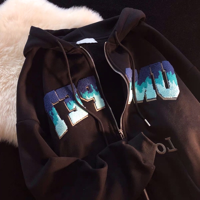 [Tạm ngưng OD] Áo Khoác Nỉ Hoodie chữ thêu nam nữ |kèm ảnh thật 100%| | BigBuy360 - bigbuy360.vn