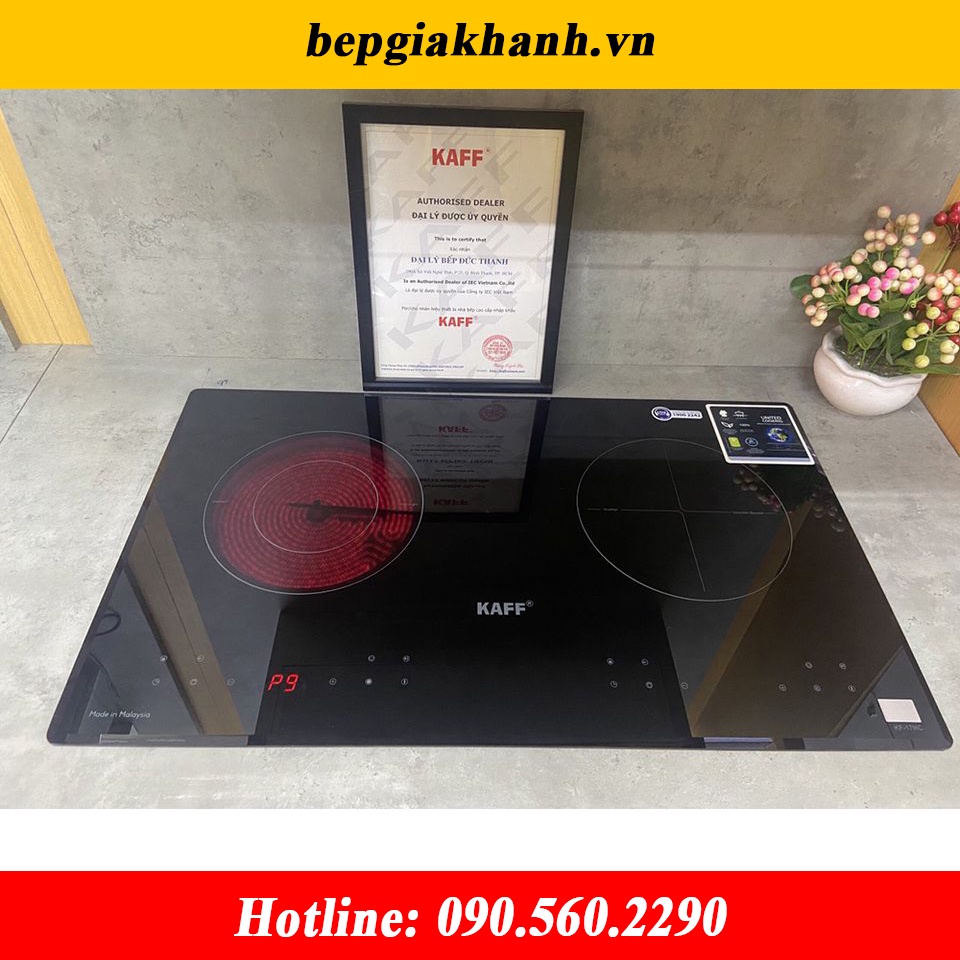 Bếp 1 từ + 1 hồng ngoại Kaff KF 179IC nhập khẩu Malaysia