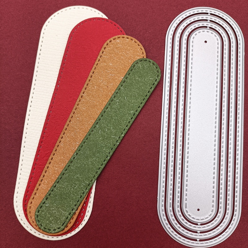 Khuôn Cắt Giấy Làm Từ Kim Loại Hình Tag Hành Lý Trang Trí Scrapbook