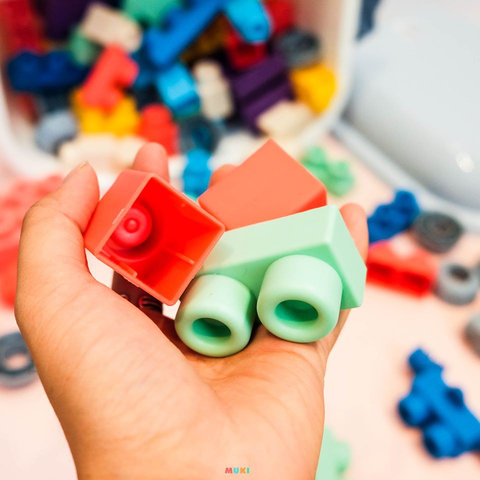 Đồ chơi lắp ghép Lego nhựa dẻo 80 chi tiết ( Từ 1-3 tuổi)