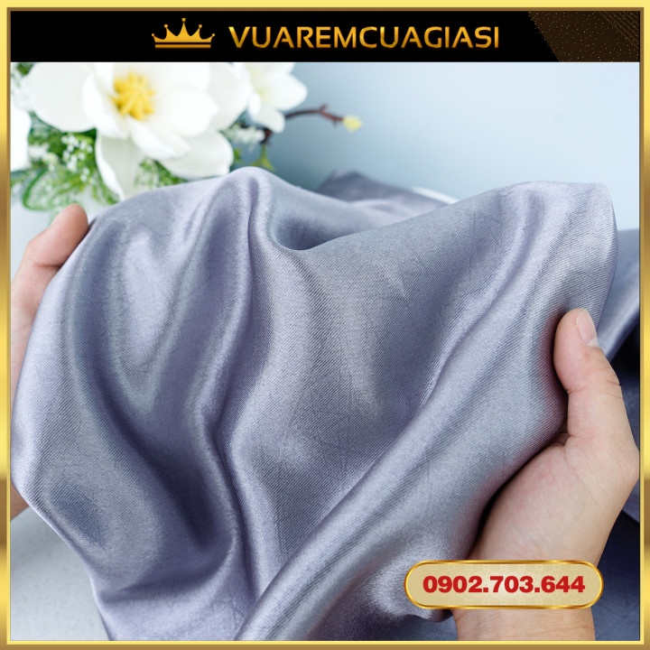 Rèm cửa sổ chính màu xám nhạt chống nắng tốt phù hợp trang trí decor VIP11 Vuaremgiasi