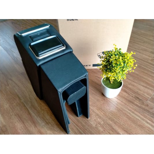 Tặng 1 đôi gương cầu lồi - Hộp tỳ tay Kibbet cho TOYOTA WIGO không khoan vít - hàng theo xe - mẫu mới 2019, 2020