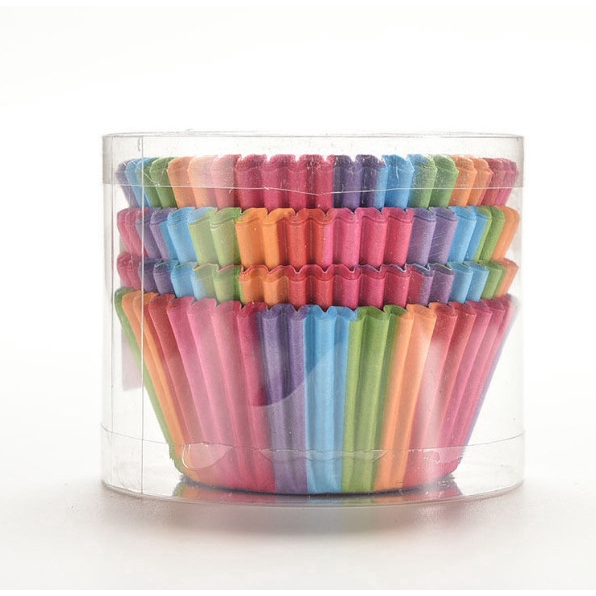 100 Pcs Rainbow Cupcake,Liner Cupcake,Paper Baking Cups,Muffin Cases Cake box For Wedding Party