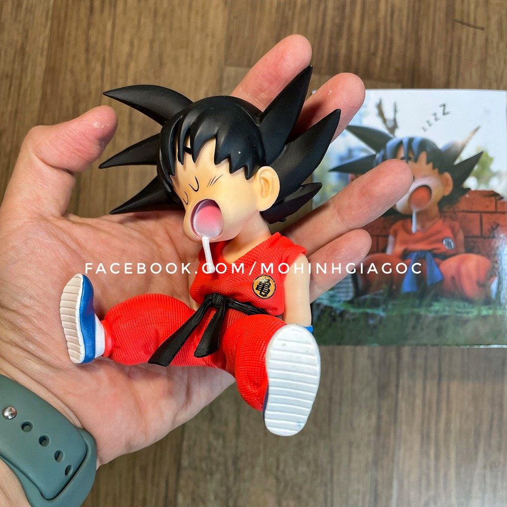 Siêu dễ thương Mô Hình Son Goku Hồi Bé ngủ trưa- Cao 10cm - Tượng Figure Songoku Dragonball