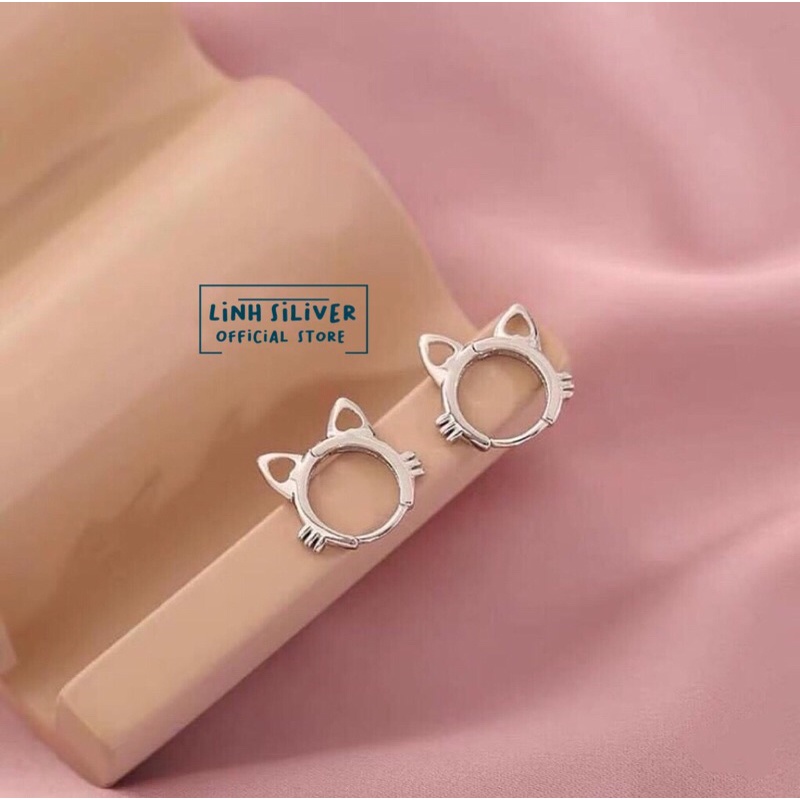 BÔNG TAI MÈO CỰC XINH BẠC TA CHO BẠN NỮ