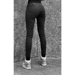 Quần Jogger Nỉ Basic Đen giành cho Nữ Lexuza 0108 [Dây rút đen]