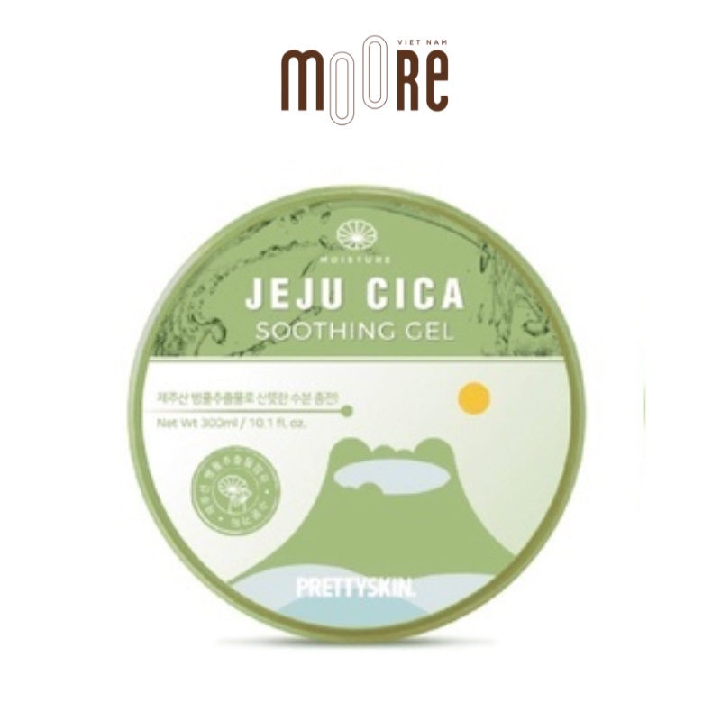 Gel dưỡng đa năng Pretty Skin Jeju Cica Soothing Gel 300g