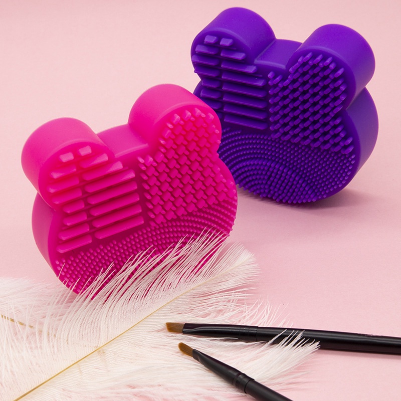 Bàn Chải silicone Hình Gấu HSU Làm Sạch