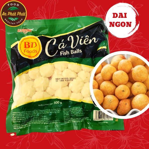 (quán ăn) Cá Viên BD 500g, giòn dai, từ cá basa tiết kiệm, ngon khi dùng cá viên chiên, thơm ngon đậm vị An Phát Phát