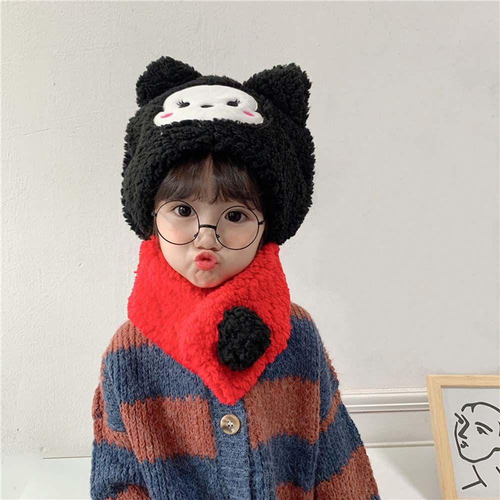 Mũ Trùm Đầu Kiêm Khăn Choàng Cổ Bằng Vải Bông Họa Tiết Hoạt Hình Anpanman / Gấu Dễ