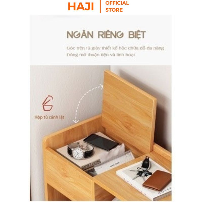 Kệ giày gỗ HAJI thoáng khí chống ẩm kiểu dáng hiện đại - A159