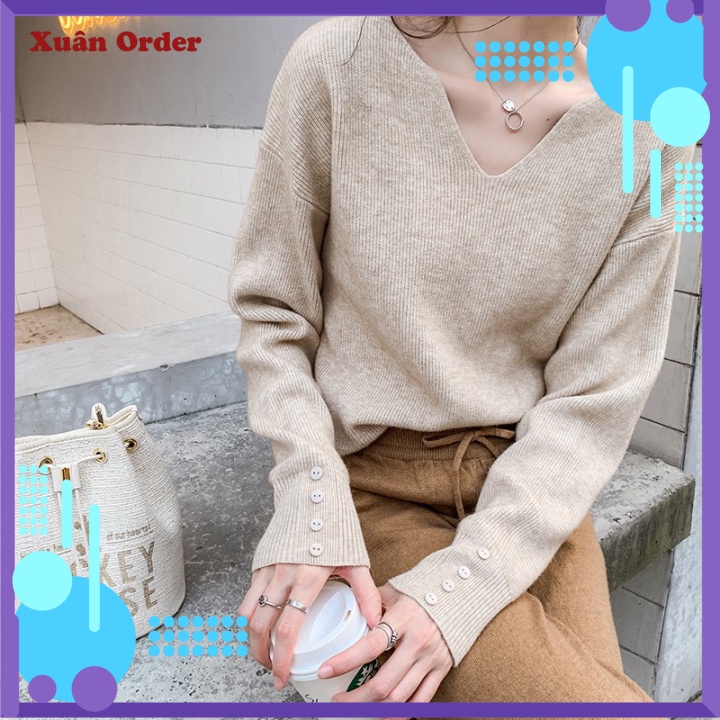 (Sẵn đen, size XL) Áo Len Phụ Nữ Mùa Xuân Năm 2021 Phong Cách Mới Áo Lót Dệt Kim Kiểu Pháp Từ Dưới Bụng Tr