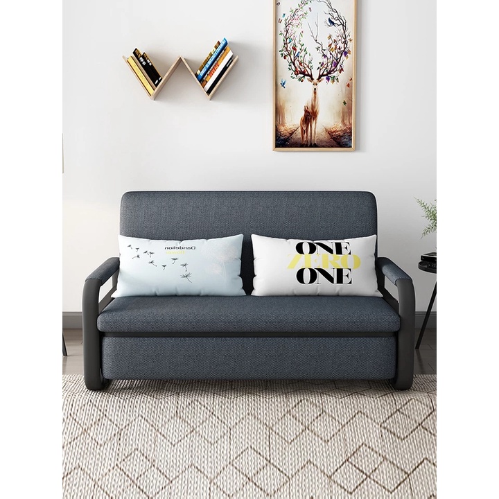 Giường sofa gấp gọn , khung sơn tĩnh điện có ngăn chứa đồ , sofa giường đa năng