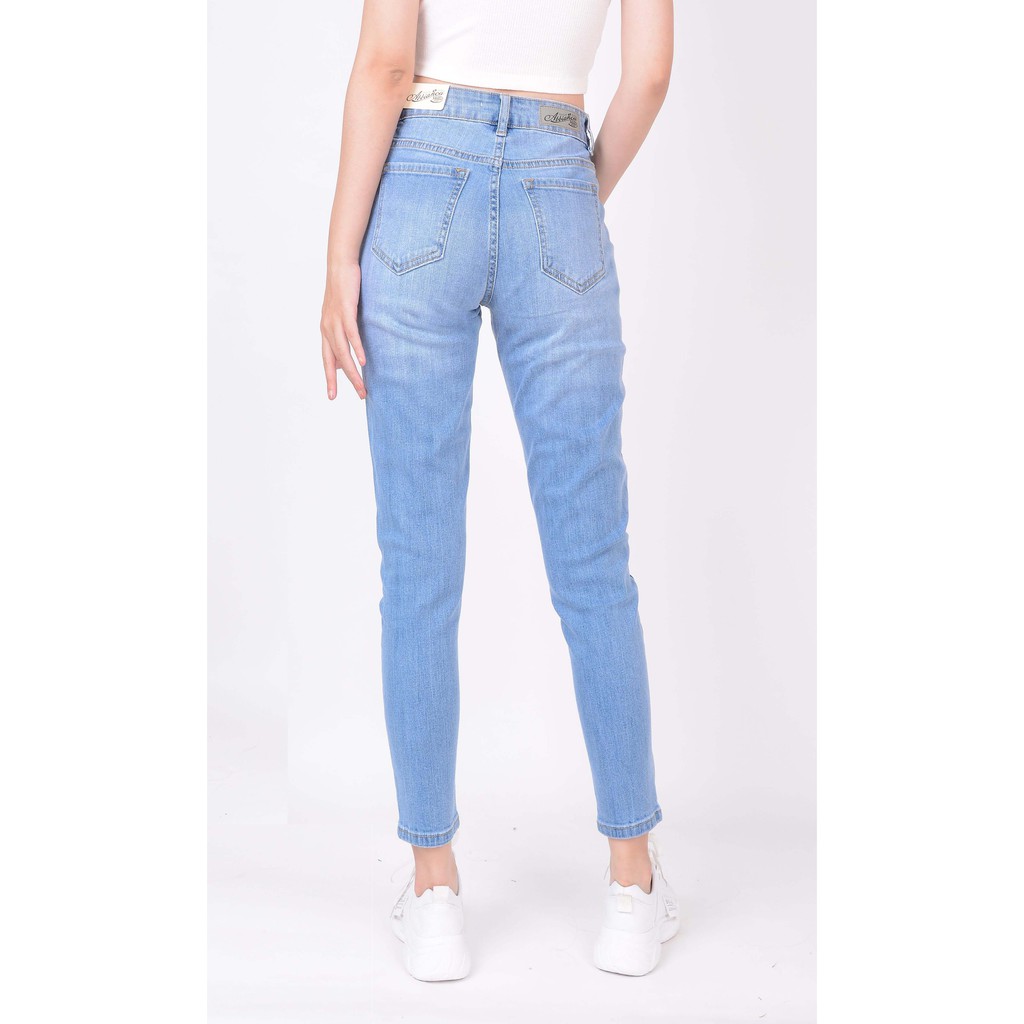 Quần jean nữ ống rộng baggy đẹp lưng cao cạp bán chun trơn hàng hiệu cao cấp mã 420 VANIZEN | BigBuy360 - bigbuy360.vn