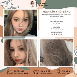 Thuốc Nhuộm Tóc Màu Nâu Khói Sáng Không Cần Tẩy Tóc NAMI HAIR 8/11