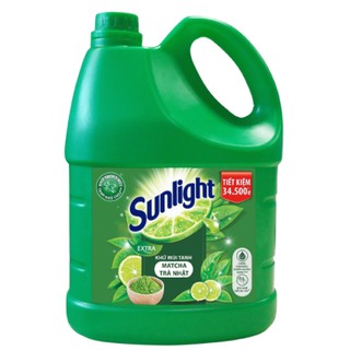 Nước rửa chén Sunlight Matcha Trà Nhật_chai 3.6kg mới
