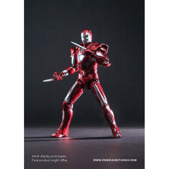 Mô hình Chính Hãng Comicave x Marvel Iron Man Mark 33 MK33 Silver Centurion Die-Cast 1/12