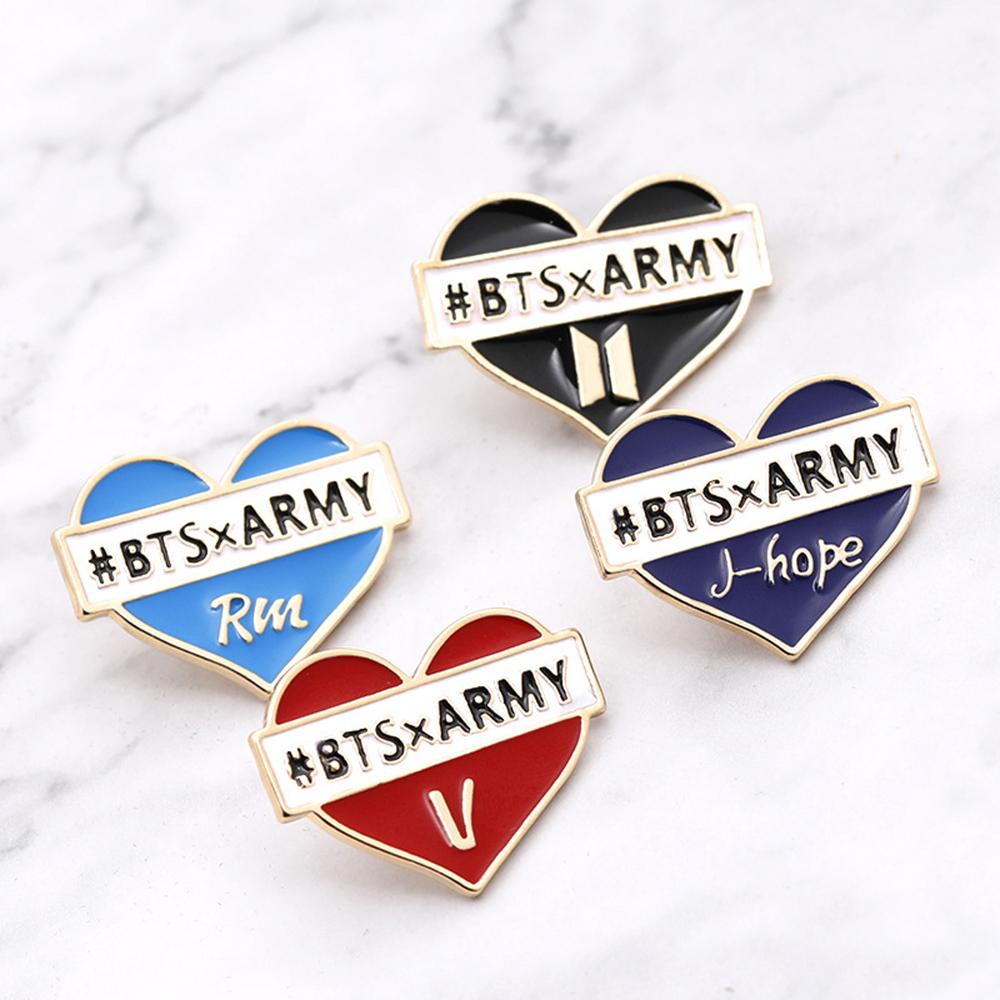Huy Hiệu Cài Áo In Tên Các Thành Viên Nhóm Nhạc Kpop Bts