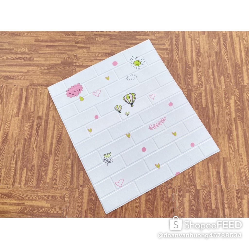 Xốp Dán Tường Hoa Văn Kim cương Dây leo Cực Đẹp Kích Thước 70x77cm Loại 1