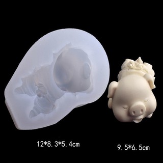 Khuôn silicon hình con heo 4D (KSL 77)