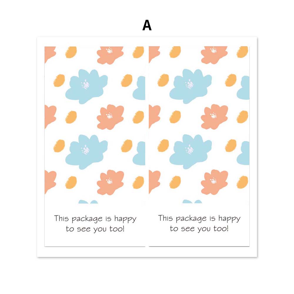 Bộ 50 Miếng Dán Trang Trí Túi Bánh In Chữ Thank You Dễ Thương