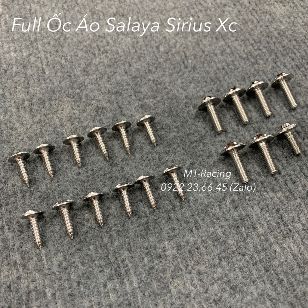 Full Ốc Áo Salaya Cho SIRIUS XĂNG CƠ Chuẩn Inox304 Có Bảo Hành