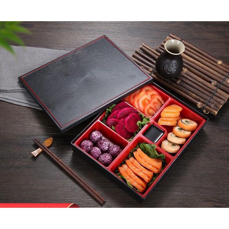 Hộp Cơm Bento Nhựa Cao Cấp 6 Ngăn [ Phong Cách Nhật Bản ]