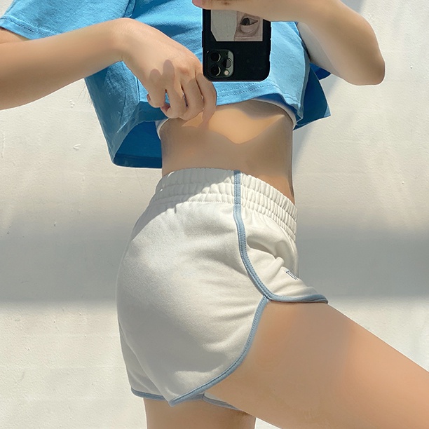 SUXI Quần Short Thể Thao Ống Rộng Màu Sắc Đơn Giản Cho Nữ