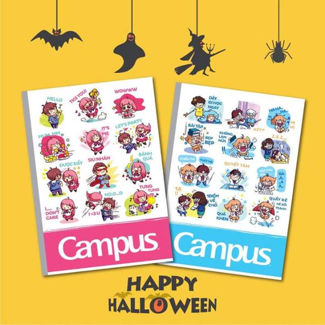 Vở kẻ ngang 80 trang Campus Emoji NB-BEMJ80-2,giấy cao cấp không nhòe khi viết.vở viết thương hiệu số 1 nhật bản